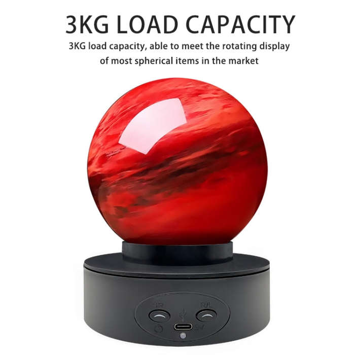 Intelligent Electric Roundabout 360 Degree Rotating Disc Table Live Shooting Video Props(Black)
