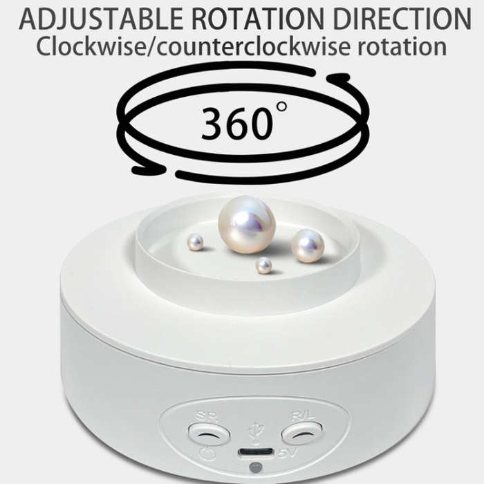 Intelligent Electric Roundabout 360 Degree Rotating Disc Table Live Shooting Video Props(Black)