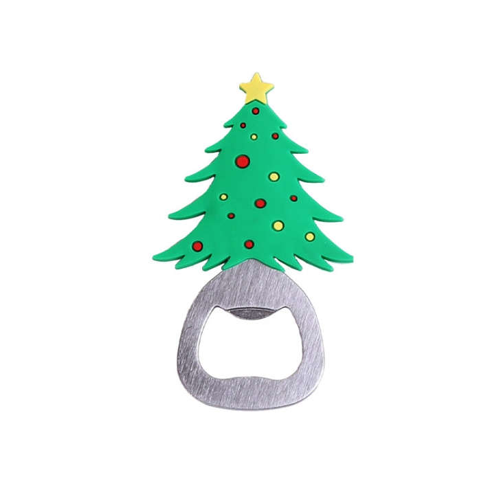 Magnetic Cute Cartoon Stainless Steel Bottle Opener Refrigerator Sticker Decoration, Style: Chris...