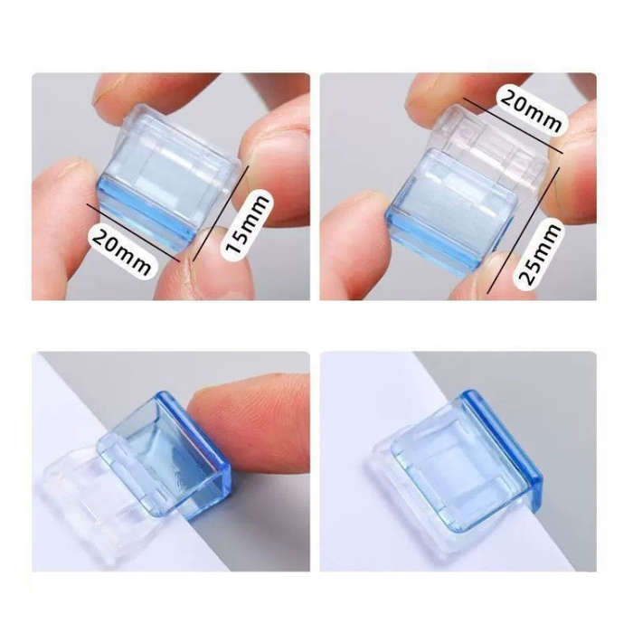 30pcs Anti-Roll Retainer Push-Pull Clip A4 Paper Loose-leaf Clip(Random Color)
