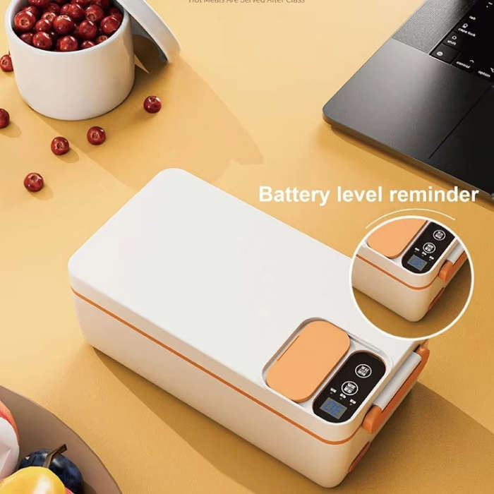 1000ml Wireless Heating Lunch Box USB Rechargeable Bento Box English Version(Purple)