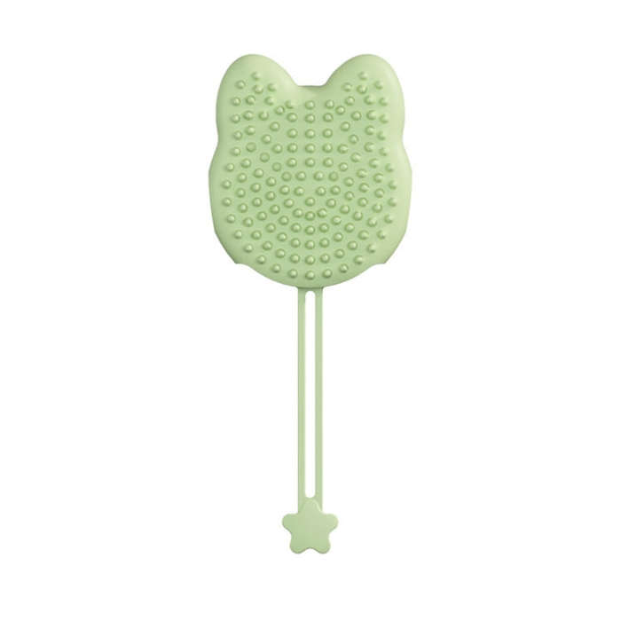 Pet Cleaning And Detangling Comb Cats And Dogs Bathing Brush, Color: Cats Ear Green