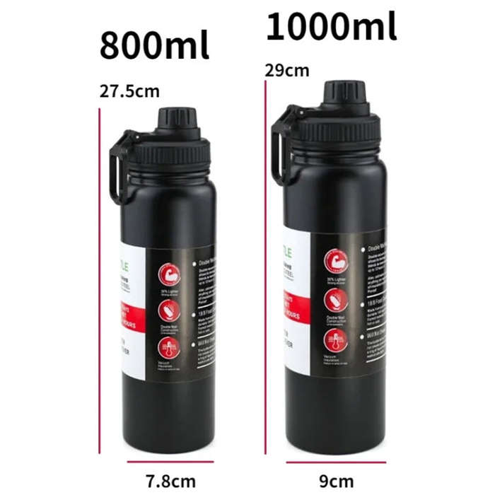 304 Stainless Steel Insulated Water Cup Handheld Large Capacity Outdoor Sports Kettle Vacuum Wate...