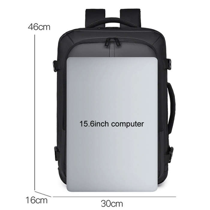WEIXIER B724 Business Large Capacity Double-Shoulder Commuter Computer Bag Expandable Travel Back...