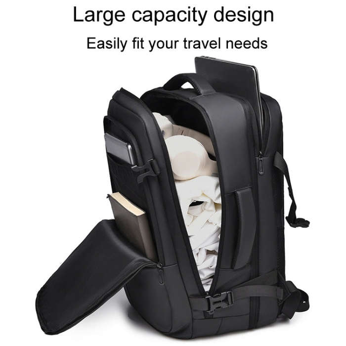 WEIXIER B724 Business Large Capacity Double-Shoulder Commuter Computer Bag Expandable Travel Back...