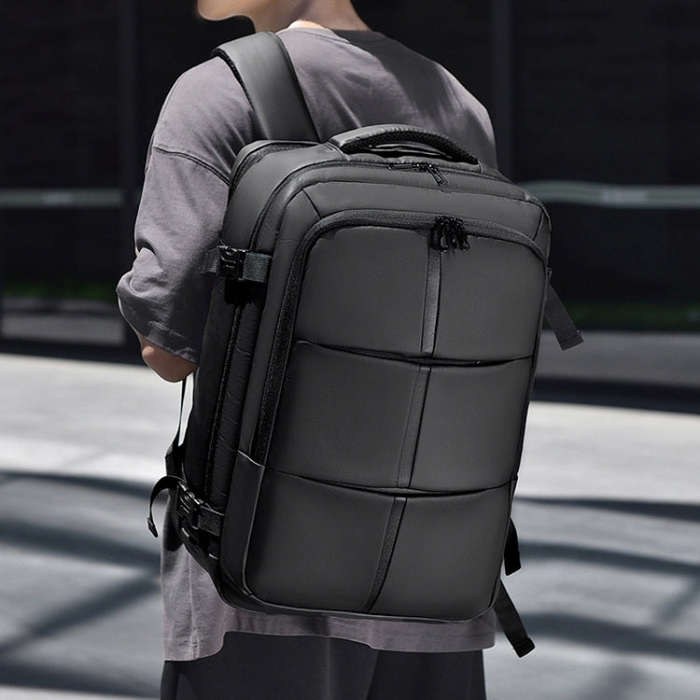 WEIXIER B724 Business Large Capacity Double-Shoulder Commuter Computer Bag Expandable Travel Back...