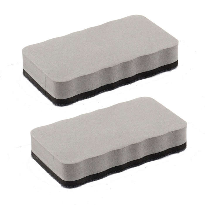2pcs /Pack Magnetic EVA Felt Cloth Whiteboard Eraser Rectangular Wave Edge Blackboard Eraser 10.2...