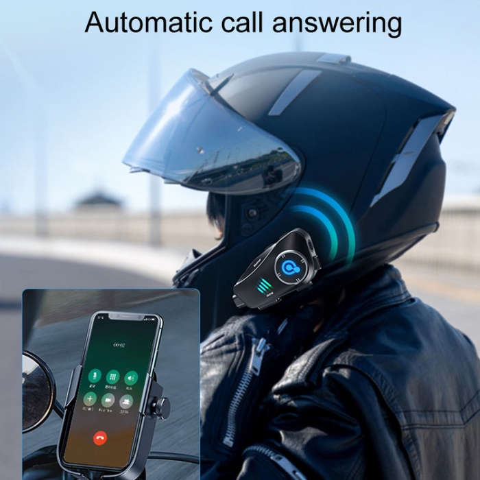 KUQIBAO Q28 Motorcycle Riding Helmet Bluetooth-compatible Headset Recorder(2 In 1 Microphone)