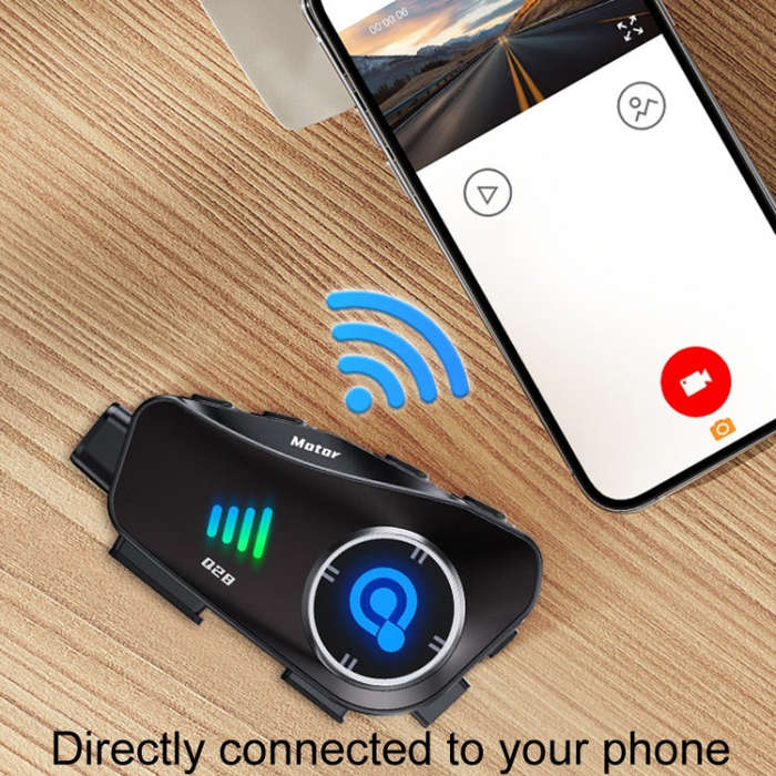 KUQIBAO Q28 Motorcycle Riding Helmet Bluetooth-compatible Headset Recorder(2 In 1 Microphone)
