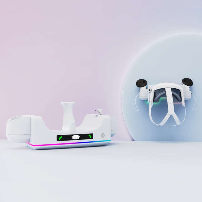 iplay Universal VR Storage Rack Charging Wall Mount with RGB Lighting