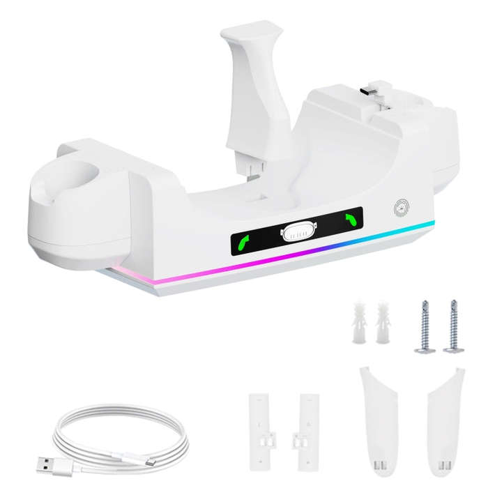 iplay Universal VR Storage Rack Charging Wall Mount with RGB Lighting