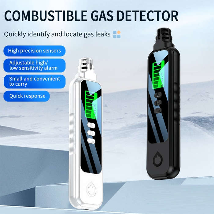 Portable Flammable Gas Methane Leak Detector Alarm(Black)