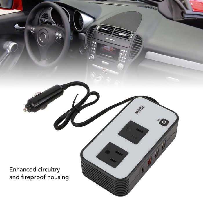 200W Car Inverter Vehicle Plug Power Converter US Plug
