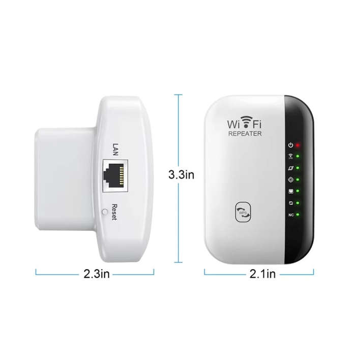 300Mbps Wireless WIFI Repeater 2.4G Route Signal Amplifier 7 Lights Version, Spec: UK Plug