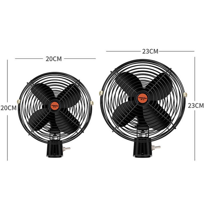 Engineering Car Excavator Strong Cooling High Power Fan, Size: 6 Inch 12V