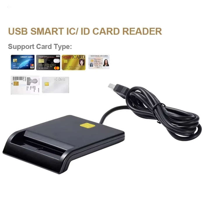 USB 2.0 IC Card / Bank Card / ID Card / SD Card Smart Reader(No Disc)