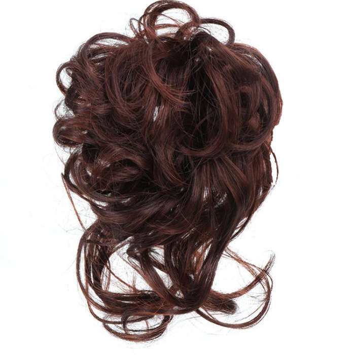 Lazy Long Beard Ball-Head Chicken Nest Wig Photography Coiffure Ribbed Hair bundle(Dark Brown)