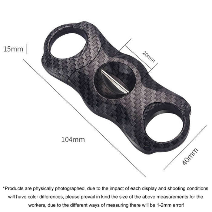 Portable Cigar Scissors Double Blade Stainless Steel V Cigar Cutter Tool(Bear Eye)