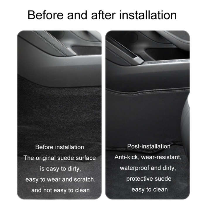 For Tesla Center Console Side Anti-kick Protective Pad, Style: For 2017-2023 Model 3 Center Conso...