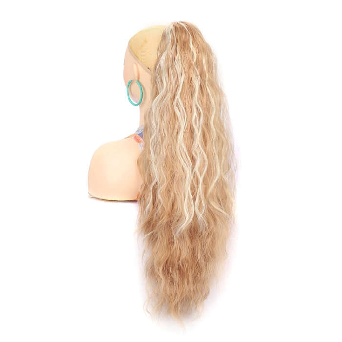 Ladies Extended Woolly Curly Rope Pulling Mesh Ponytail Wig, Color: 18H613#