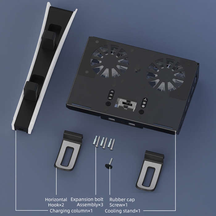 For PS5 Slim / PS5 iplay HBP-545 Wall Mount Charging Bracket(Black)