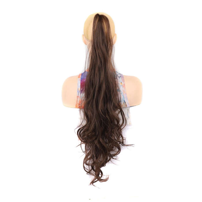 Ladies Wrap Around Magic Wand Ponytail Long Curly Wig, Color: 2M30#