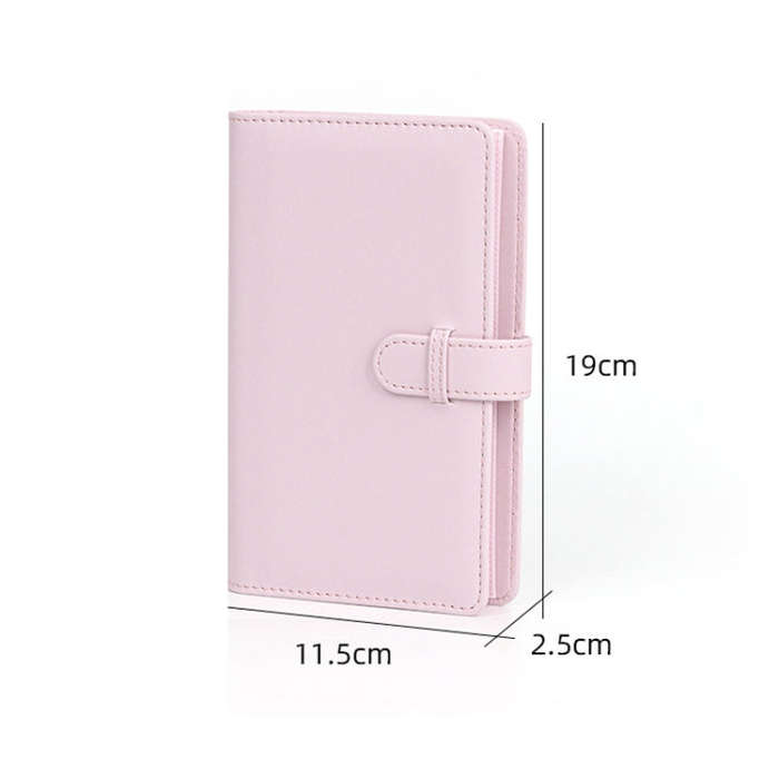 108-Piece Multifunctional 3 Inch Photo Ticket Credit Card Storage Book, Color: Light Cherry Pink