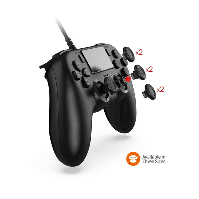 For PS5 / PS5 Slim / PC Wired Controller with Macro Programming Six-axis Gyro