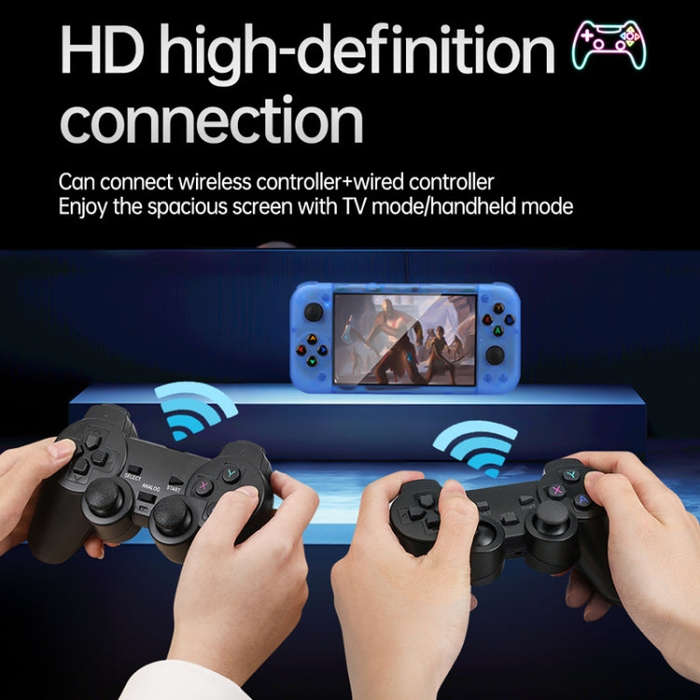 RG50XX 5-Inch Retro Handheld Game Console Linux System Built In 15000+ Games(Black)