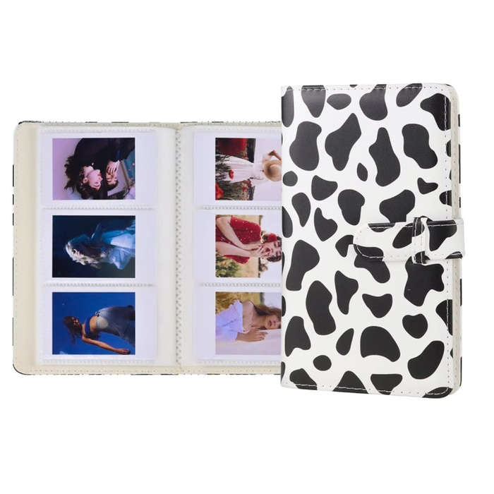 3 Inch 96-Piece PU Leather Photo Album For Fujifilm Instax Mini 11/9/7+/40(Cow Pattern)