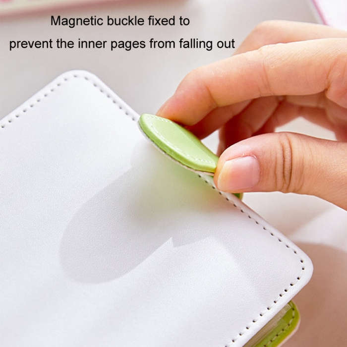 20 Loose-leaf PU Leather Multifunctional Storage Album(White Yellow)