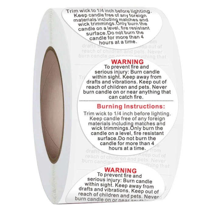 Round Warning Label Packaging Self-Adhesive Warning Sticker, Size: 1 inch 2.5 cm