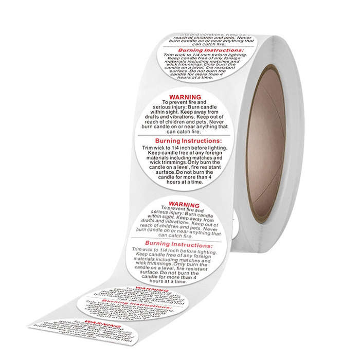 Round Warning Label Packaging Self-Adhesive Warning Sticker, Size: 1 inch 2.5 cm