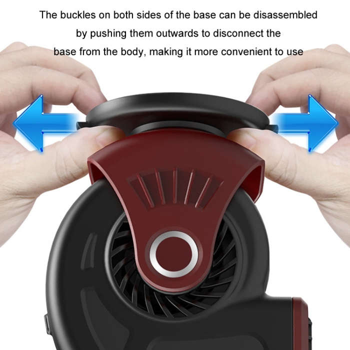 Portable Car Heater Small Fan Defogger, Color: 12V Red
