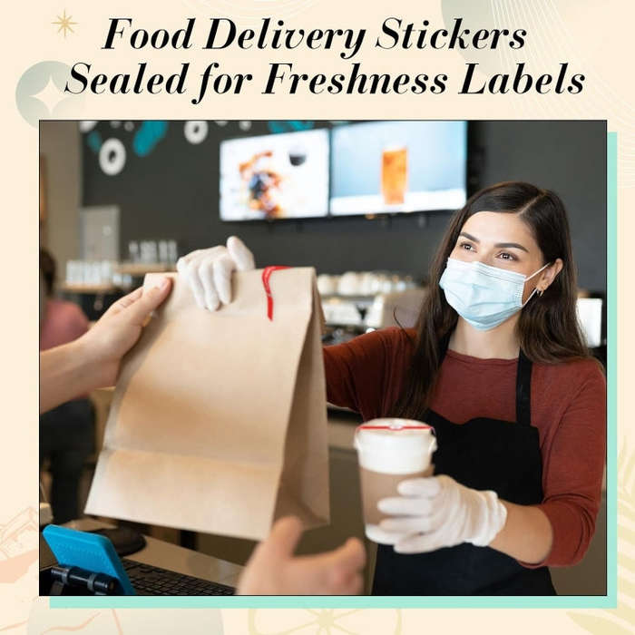 Food Baking Gift Sealing Stickers Holiday Self-adhesive Labels(S204 100pcs /Roll)
