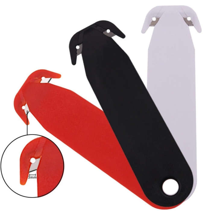 5pcs Unpacking Film Unsealing Double-Edged Cutting Knife(White)