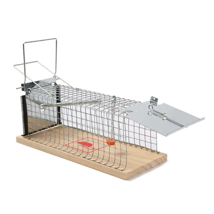 Wooden Mousetrap Cage Live Animal Humane Trap Catch, Size: Large