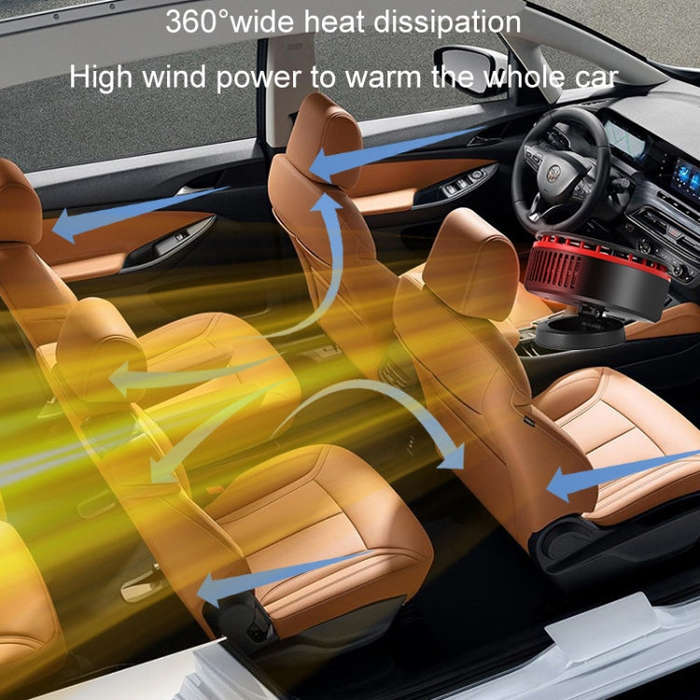 12V Car Heater 360 Adjustable Defogging Defrosting Heating Fan Heating Cooling Function Windscree...