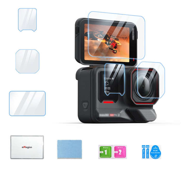 For Insta360 Ace Pro 2 aMagisn Tempered Glass Screen Protector, Spec: 1 Set