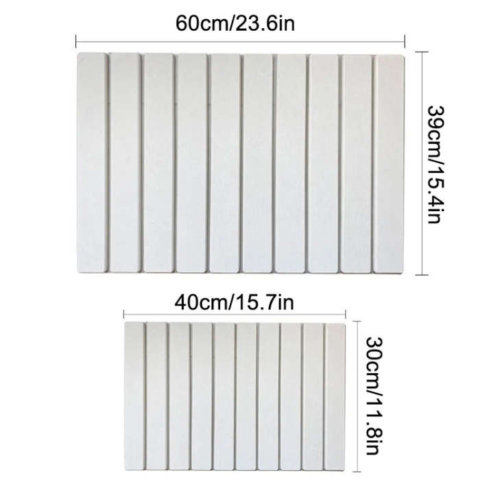 Diatomaceous Earth Tableware Drying Mat Foldable Dish Drainer Kitchen Bathroom Absorbent Mat, Siz...