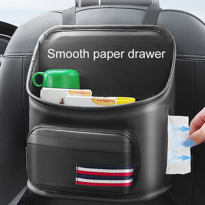 Car Seatback Storage Hanging Bag Vehicle Multifunctional Storing Tissue Box, Style: No Built-In B...