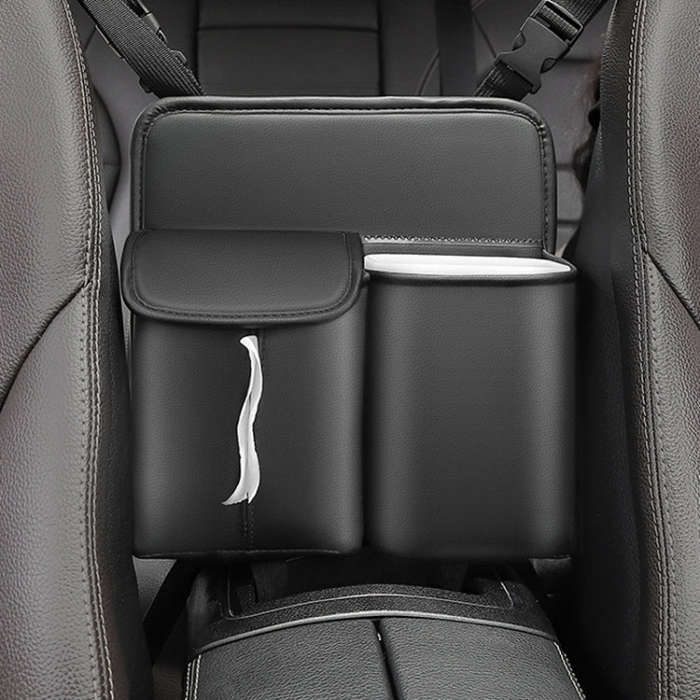 Car Armrest Box Storage Bag Auto Interior Multi-Functional Shelf, Style: With Built-In Bucket