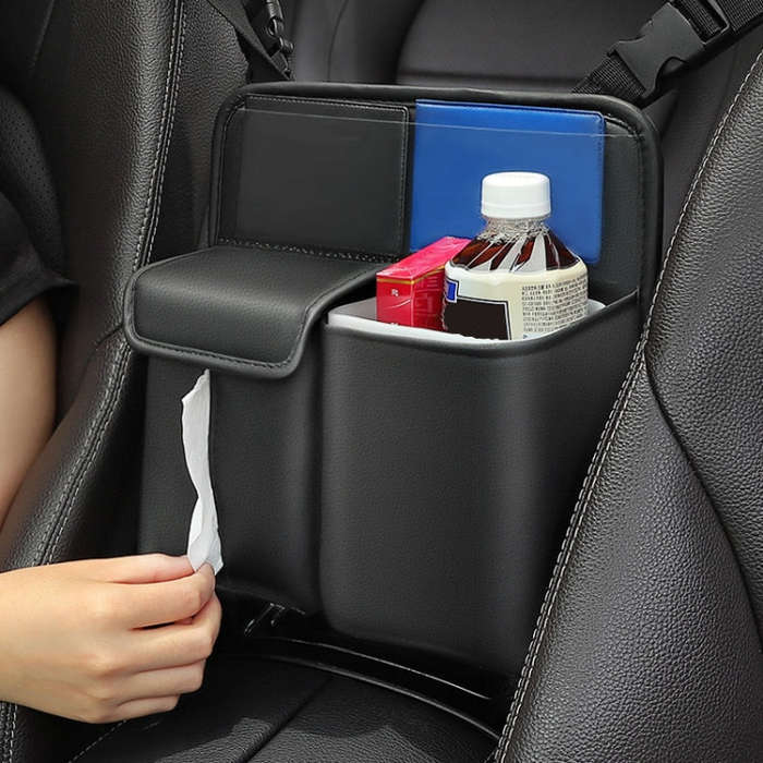 Car Armrest Box Storage Bag Auto Interior Multi-Functional Shelf, Style: With Built-In Bucket