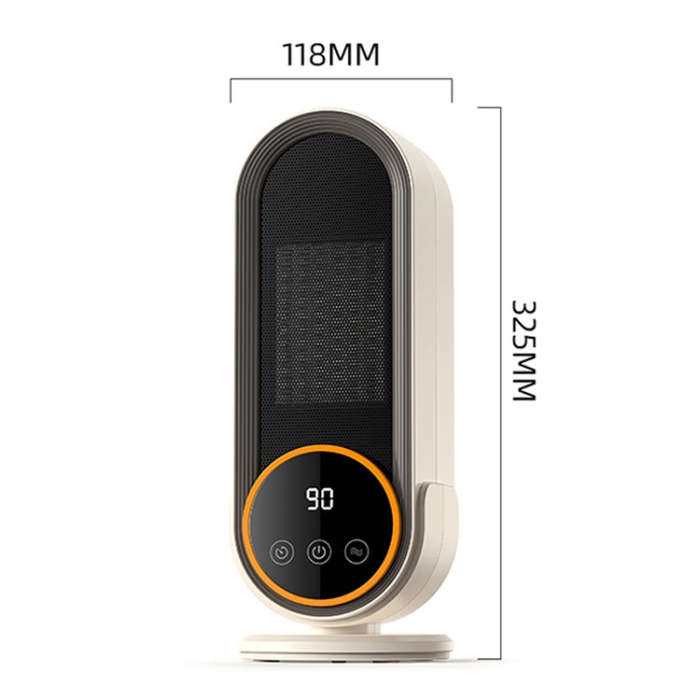E68 1200W PTC Ceramic Heating Desktop Heater Smart Electric Heater, Plug: EU Plug(Standard Model)