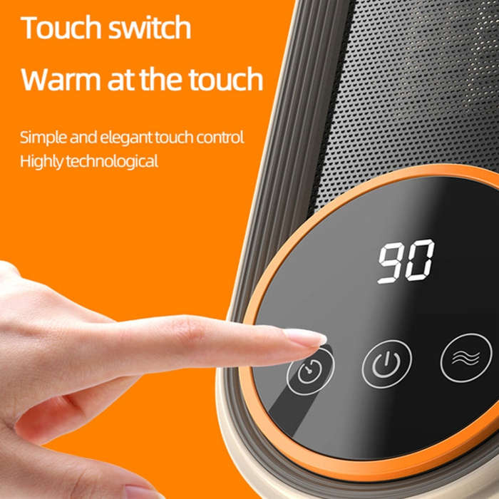 E68 1200W PTC Ceramic Heating Desktop Heater Smart Electric Heater, Plug: EU Plug(Standard Model)