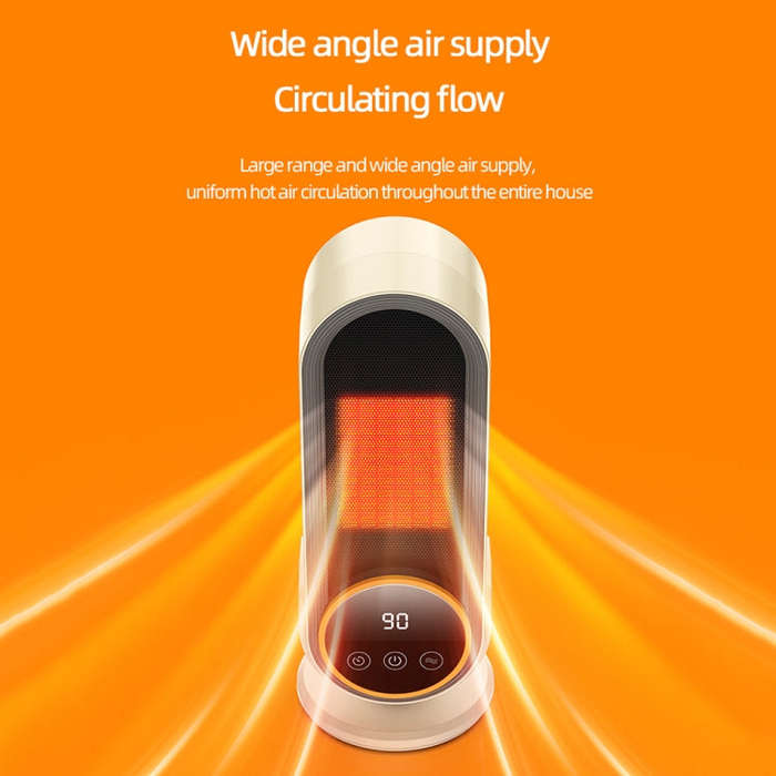 E68 1200W PTC Ceramic Heating Desktop Heater Smart Electric Heater, Plug: EU Plug(Standard Model)