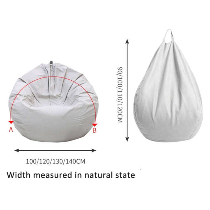110x120cm Bean Bag Chair Waterproof Tech Fabric Cover(Yellow)