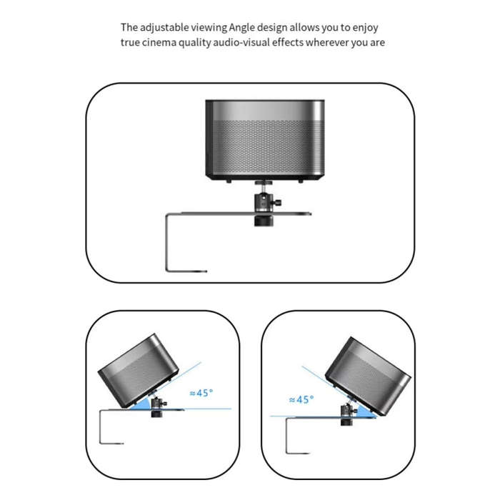 Metal Telescopic Adjustable PTZ Projector Wall Mount Bracket(Black)