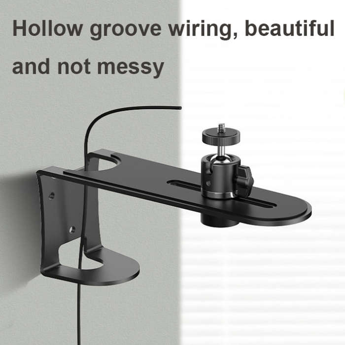 Metal Telescopic Adjustable PTZ Projector Wall Mount Bracket(Black)