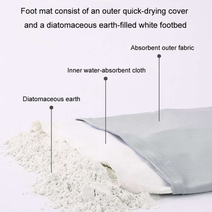 Diatomaceous Earth Water-absorbing Quick-drying Floor Mat Bathroom Non-slip Diatom Mud Soft Mat, ...